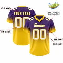 Purple Gold Gradient Football Jersey 2