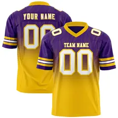 Purple Gold Gradient Outdoor Flag Football Jersey