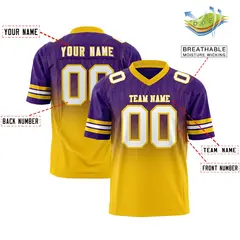Purple Gold Gradient Outdoor Flag Football Jersey 2