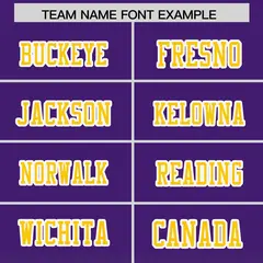 Purple Gold Gradient Side Pattern Authentic Football Jersey 3