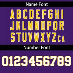 Purple Gold Gradient Side Star Pattern Baseball Jersey 4