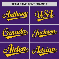 Purple Gold Gradient Sparkle-Effect Fashion Baseball Jersey 3