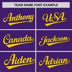 Purple Gold Gradient Sparkle-Effect Fashion Baseball Jersey 3