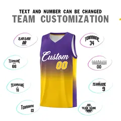 Purple Gold Gradient Sports Basketball Jersey 4