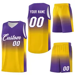 Purple Gold Gradient Sports Basketball Jersey 7