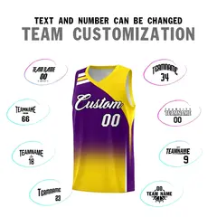 Purple Gold Gradient Sports Basketball Jersey 4