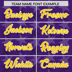 Purple Gold Graffiti Pattern Authentic Football Jersey 3