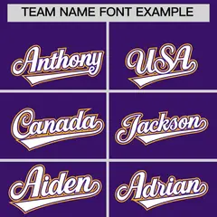 Purple Gold Ice Cream Helmet Pattern Hockey Jersey 3