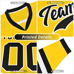 Purple Gold Ice Cream Helmet Pattern Hockey Jersey 5