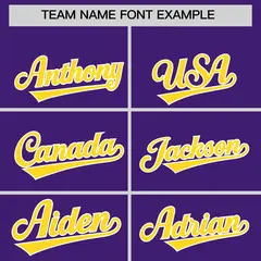 Purple Gold Leopard Graffiti Side Design Baseball Jersey 3