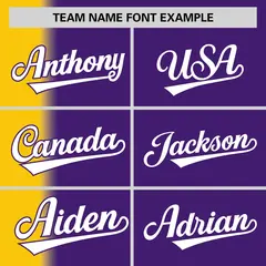 Purple Gold Pinstripe Gradient Baseball Jersey 3