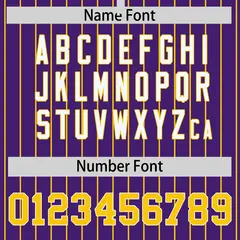 Purple Gold Pinstripe Raglan Full-Snap Letterman Baseball Jacket 4