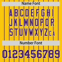 Purple Gold Pinstripe Two-Tone Authentic Baseball Jersey 4