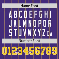 Purple Gold Pinstripe Two-tone Side Baseball Jersey 4