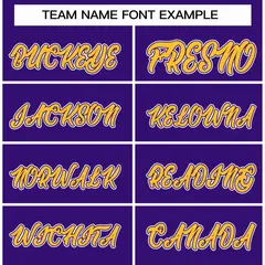 Purple Gold-Purple Raglan Full-Snap Varsity Letterman Jacket 3