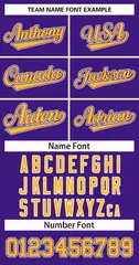 Purple Gold Purple-White Classic Hockey Jersey 3