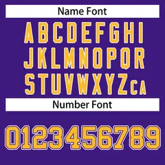 Purple Gold Purple-White Classic Hockey Jersey 4