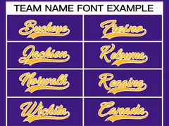 Purple Gold Purple-White Classic Hockey Jersey 3