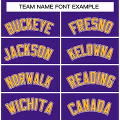 Purple Gold Purple-White Classic Hockey Jersey 3