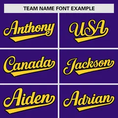 Purple Gold Raglan Sleeves Authentic Baseball Jersey 3