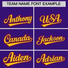 Purple Gold Red Flag Lace Sleeve Baseball Jersey 3