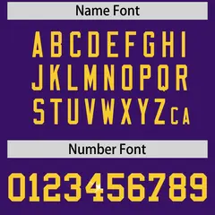 Purple Gold Sequin Lettering Football Jersey 4