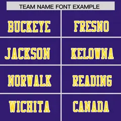 Purple Gold Shoulder Cut Two-Tone Flag Football Jersey 3