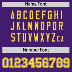 Purple Gold Side Flame Outline Baseball Jersey 4