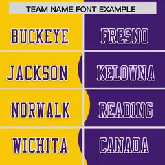 Purple Gold Split Mesh Authentic Football Jersey 3