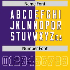 Purple Gold Split Two Tone Authentic Football Jersey 4