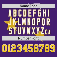 Purple Gold Star Graffiti Two-Button Baseball Jersey 4