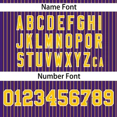 Purple Gold Stripe Authentic Pullover Baseball Jersey 4