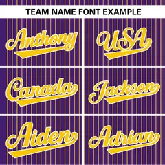 Purple Gold Stripe Two-Button Softball Jersey 4