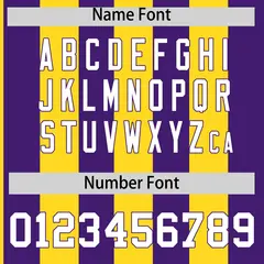 Purple Gold Stripe Two-Button Softball Jersey 4