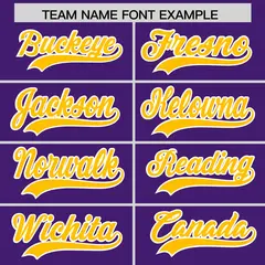 Purple Gold Team Baseball Jersey Pants Hat Package 3