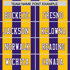 Purple Gold Thick Stripe Authentic Football Jersey 3