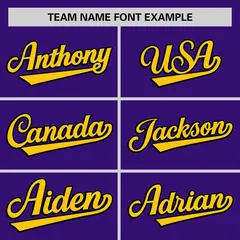 Purple Gold Thorns Ribbed Authentic Classic Baseball Jersey 3