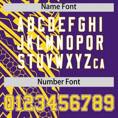 Purple Gold Tribal Split Baseball Jersey 4