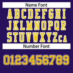 Purple Gold-White Classic Style Authentic Football Jersey 4