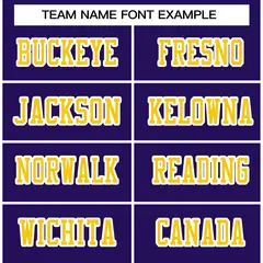 Purple Gold-White Classic Style Authentic Football Jersey 3