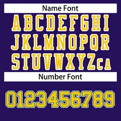 Purple Gold-White Classic Style Authentic Football Jersey 4