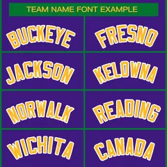 Purple Gold-White Classic Style Hockey Jersey 3