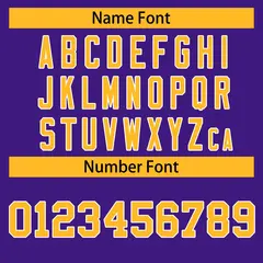 Purple Gold-White Classic Style Hockey Jersey 4