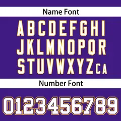 Purple Gold-White Classic V-Neck Hockey Jersey 3