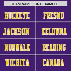 Purple Gold-White Color Block Raglan Sleeves Football Jersey 3