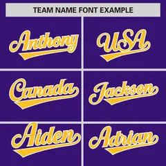 Purple Gold-White Color Block Varsity Letterman Jacket 3