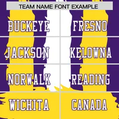 Purple Gold White Graffiti Pattern Flag Football Jersey 3
