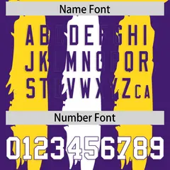 Purple Gold White Graffiti Pattern Flag Football Jersey 4