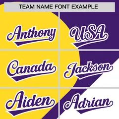 Purple Gold-White Half Heart Color Block Baseball Jersey 3