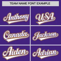 Purple Gold-White Raglan Full-Snap Varsity Letterman Jacket 5